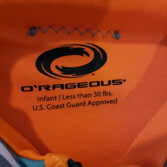 Infant Child 0-30 LBS Life Vest Preserver O'Rageous - Picture 2 of 5